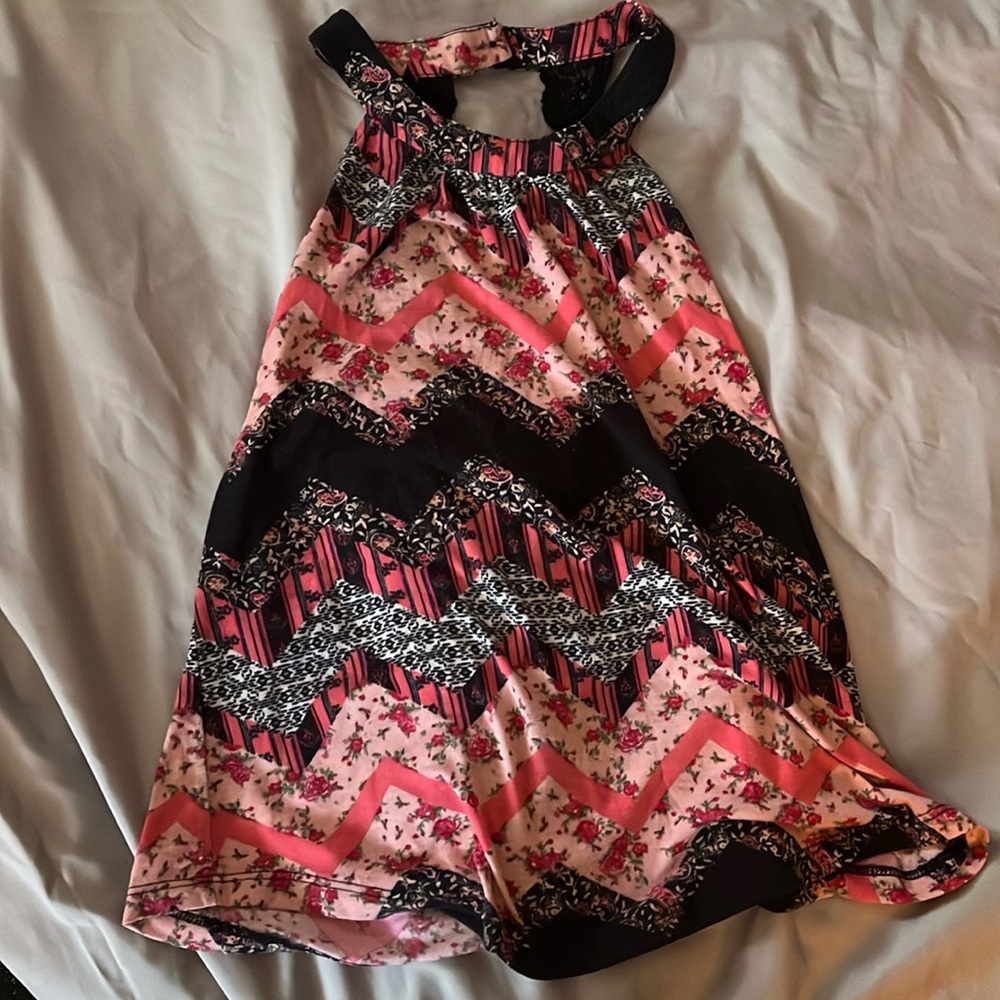 Pink floral tank